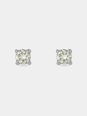 White Gold 0.25ct Diamond Solitaire Stud Earrings