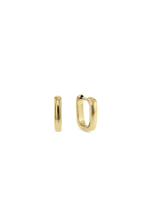 18ct Yellow Gold Plated Mini Rectangular Hoop Earrings
