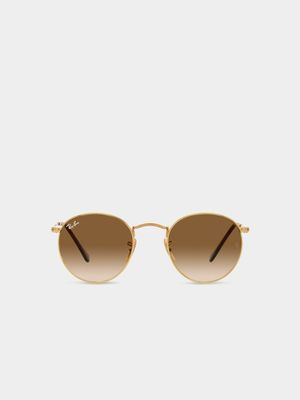 Ray-Ban Gold Round Metal Sunglasses