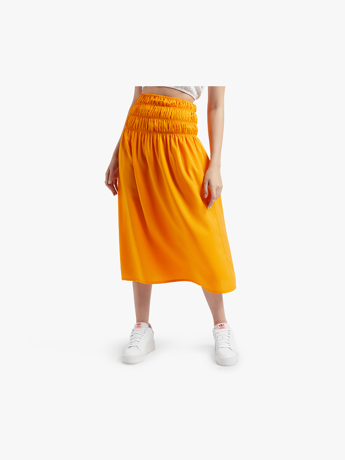 Women's Orange CoOrd Bask Skirt