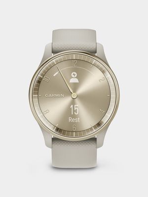 Garmin Vivomove Trend Cream Gold/French Gray Silicone Watch
