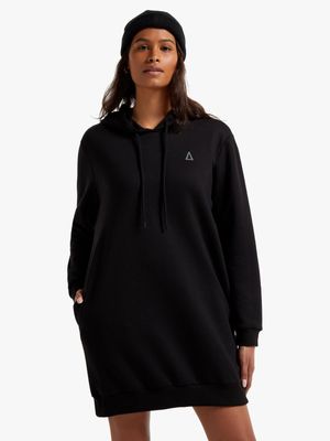 Women's Sneaker Factory Fleece Black Hoody Dress