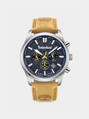Timberland Northbridge Stainless Steel Navy Dial Tan Leather Watch