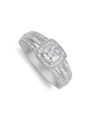 Cheté Sterling Silver & Cubic Zirconia Ladies Sparkling Ring