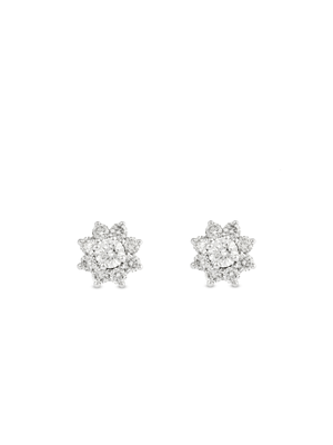 18ct White Gold 0.75ct Diamond Sunflower Stud Earrings