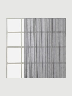 Curtain Taped Open Weave Vapor Grey 265x250cm