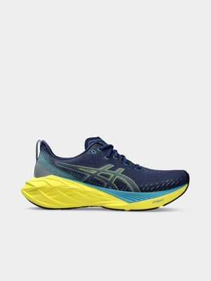 Mens Asics Novablast 4 Blue/Yellow Running Shoes