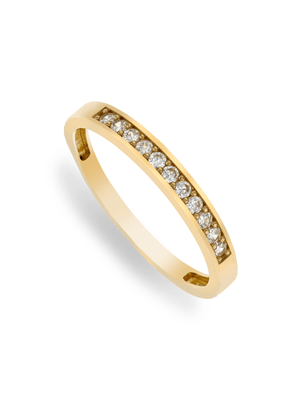 Yellow Gold, Cubic Zirconia Channel Anniversary Ring