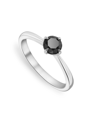 White Gold 0.50ct Black Diamond Solitaire My Forever Direction Ring