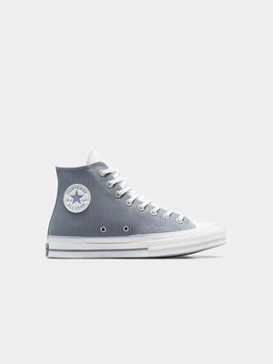 Converse Men's Chuck 70 Hi-Top Wordmark Grey/White Sneaker