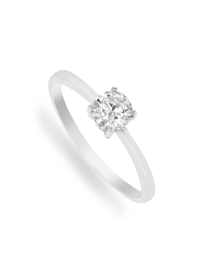 Cheté Sterling Silver & Cubic Zirconia Round Solitaire Ring