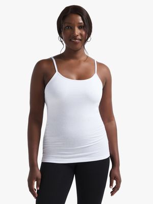 Jet Women's White Strappy Casual Knit Top