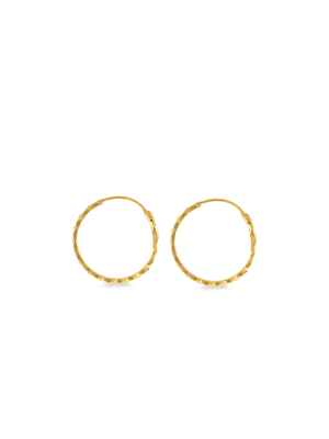 Yellow Gold Women's 24mm Wari Earrings