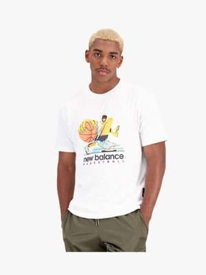 New Balance Men's Hoops Athletics Artist Collective White T-Shirt