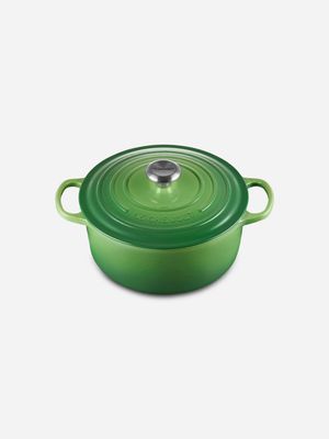 le creuset round cocotte 26cm bamboo