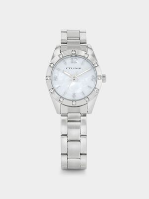 Minx Silver Plated Mother Of Pearl Dial Bracelet Watch