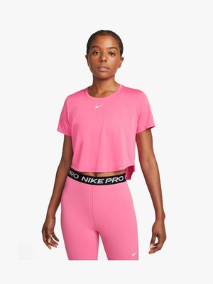 Womens Nike Dri-Fit One Pink Crop Top