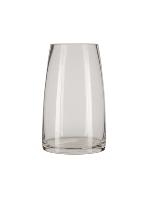 vase round taper glass clear 25.5cm