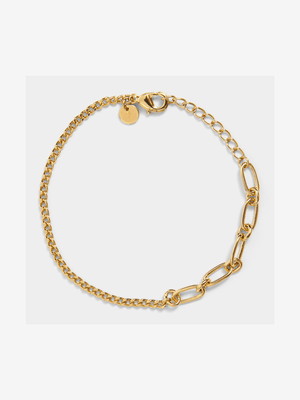 18ct Gold Plated Two Chain Bracelet