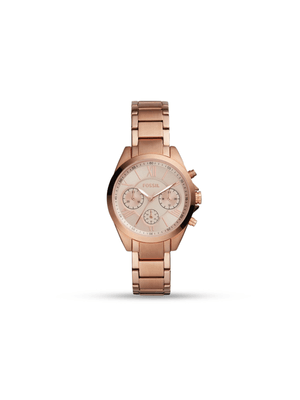 Fossil Women's Modern Courier Rose Gold Plated Chronograph Bracelet Watch