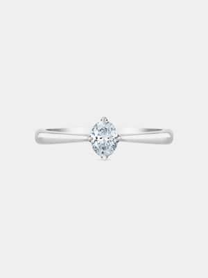 White Gold 0.32ct Diamond My Forever Direction Oval Solitaire Ring