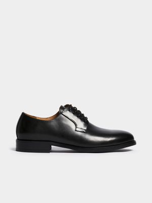 Fabiani Men's Classic Leather Black Derby Formal Shoes