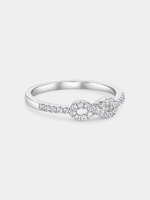 Sterling Silver Cubic Zirconia Women’s Infinity Ring