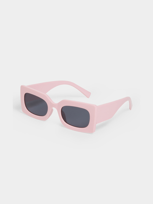 Women's Pink Square Sunglasses