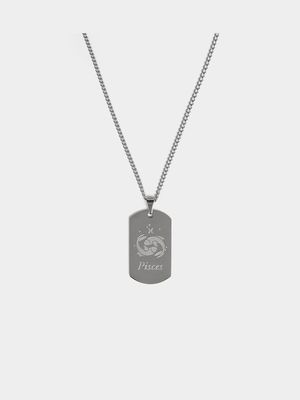 Stainless Steel Pices Dogtag Pendant on Chain