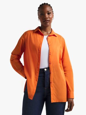 Women's Orange Voile Shirt