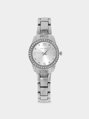 Minx Ladies Silver Tone & Crystal Watch