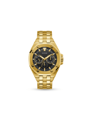 Guess Men's Top Gun Gold Tone Multi-Dial Bracelet Watch