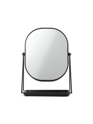 mirror with tray black 28x12x20cm