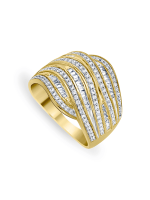 Yellow Gold 0.75ct Diamond Forrest Wind Ring