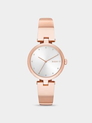 DKNY Women's Eastside Rose Gold Plated Stainless Steel Bangle Watch