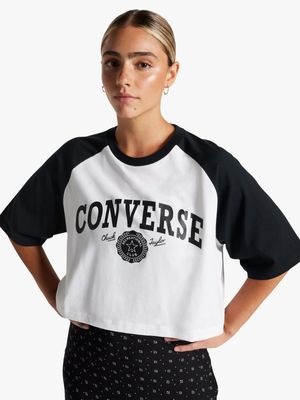Converse Women's Retro White Crop Top