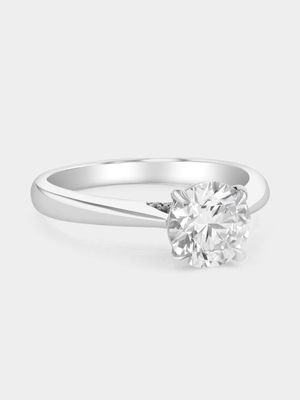 White Gold 1.55ct Lab Grown Diamond Solitaire Ring