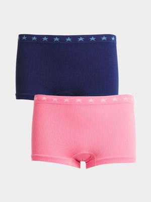 Jet Older Girls Multicolour 2 Pack Seamless Underwear