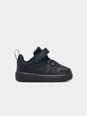Junior Infant Nike Court Borough Low Black Shoes