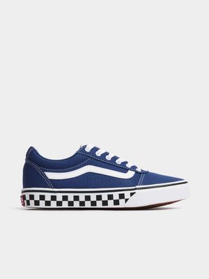Junior Vans Ward Checkerboard Navy/White Sneaker