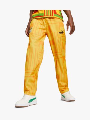 Mens Puma Ghana FtblCulture Yellow Track Pants