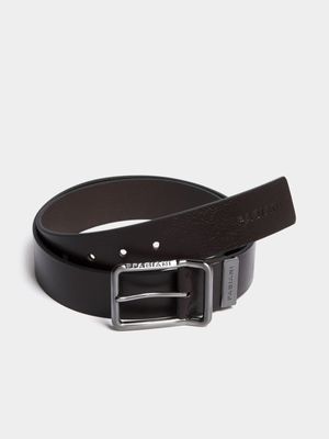 Fabiani Men's Smart Metal Plate Brown Belt