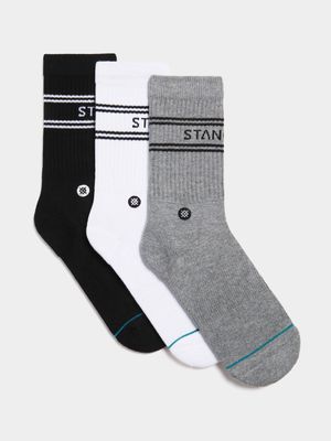 Stance Unisex 3-Pack Basic Multicolour Crew Socks