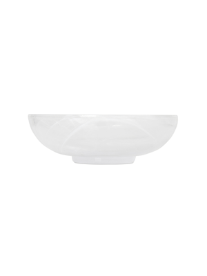 soap dish swirled glass white 4x12.5cm