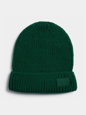 Sneaker Factory Ribbed Marled Green Beanie