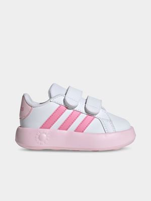 Junior Infant adidas Grand Court 2.0 White/Pink Shoes