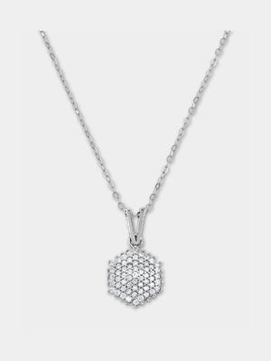 Sterling Silver & Cubic Zirconia Radiant Cluster Pendant
