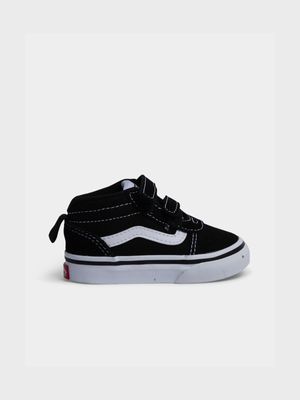 Toddlers Vans Ward Mid V Black/White Sneaker