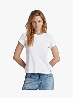 G-Star Women's Front Seam White T-Shirt