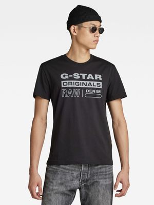G-Star Men's Reflective Originals Graphic Black T-Shirt